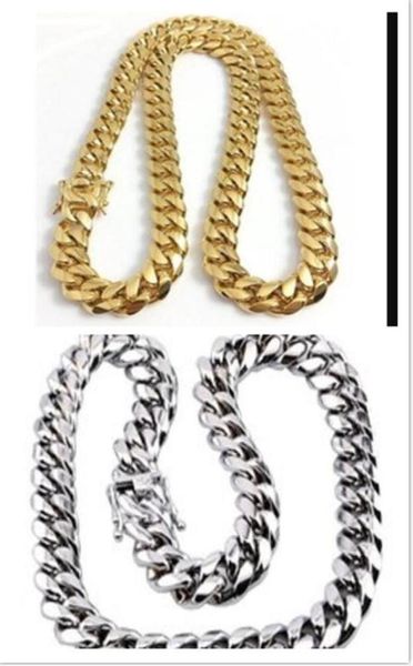 stainless steel jewelry 18k gold plated high polished miami cuban link necklace men punk 15mm curb chain double safety clasp 18inc9908032, Silver
stainless steel jewelry 18k gold plated high polished miami cuban link necklace men punk 15mm curb chain double safety clasp 18inc9908032, Silver