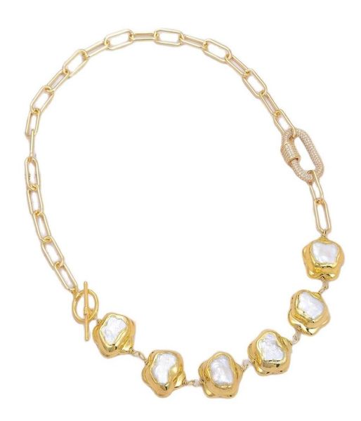 guaiguai jewelry cultured white keshi flower pearl gold color plated link chain choker necklace handmade for women real gems stone5135357, Silver
guaiguai jewelry cultured white keshi flower pearl gold color plated link chain choker necklace handmade for women real gems stone5135357, Silver