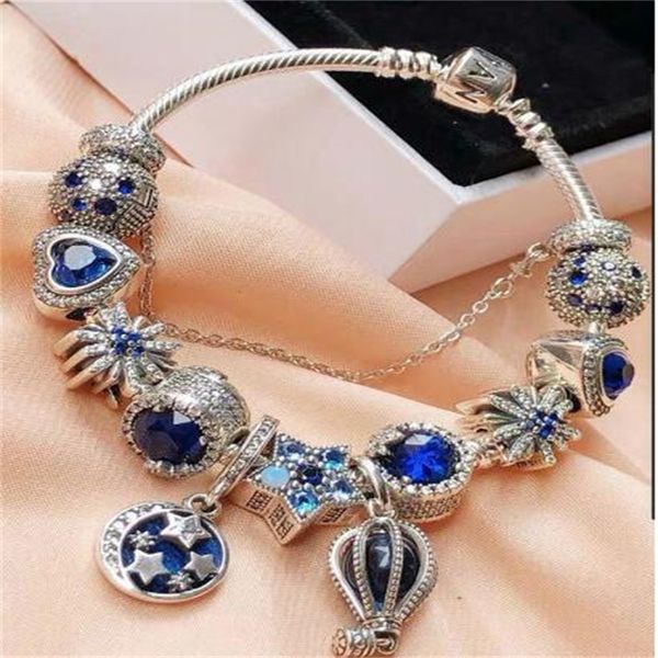 european and american pan series large hole alloy diy string bracelet with sapphire blue creative bracelet ab1198, Golden;silver
european and american pan series large hole alloy diy string bracelet with sapphire blue creative bracelet ab1198, Golden;silver