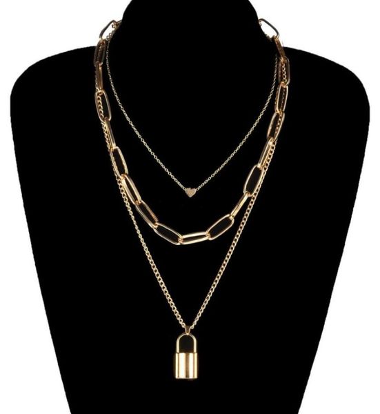 creative geometric chain heart lock necklace pendant gold punk multilayer clavicle necklaces for women fashion neck jewelry3048129, Silver
creative geometric chain heart lock necklace pendant gold punk multilayer clavicle necklaces for women fashion neck jewelry3048129, Silver