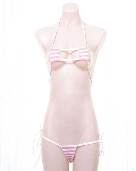 women kawaii white striped mini square cup thong strappy micro bikini set suit cosplay lingerie costumes9550385, Black
women kawaii white striped mini square cup thong strappy micro bikini set suit cosplay lingerie costumes9550385, Black