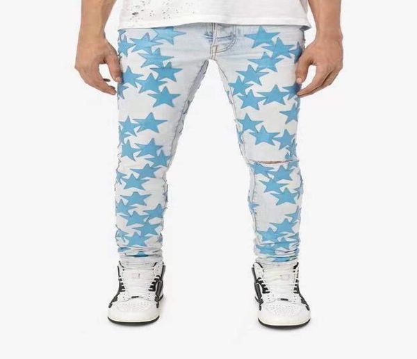 falection mens 21ss amimike distressed blue leather stars patch ripped denim bluejeans2155727
falection mens 21ss amimike distressed blue leather stars patch ripped denim bluejeans2155727