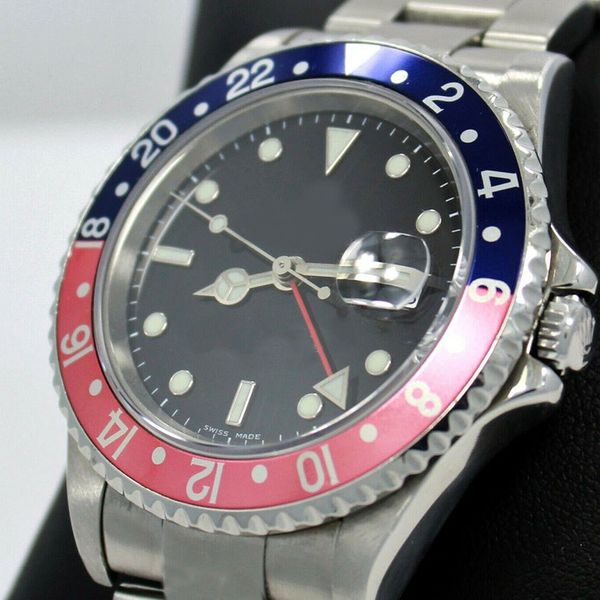 2023 luxury bp factory 2813 automatic movement 40mm ii gmt 16710 blue red bezel 40mm steel men's watch watches, Slivery;brown
2023 luxury bp factory 2813 automatic movement 40mm ii gmt 16710 blue red bezel 40mm steel men's watch watches, Slivery;brown