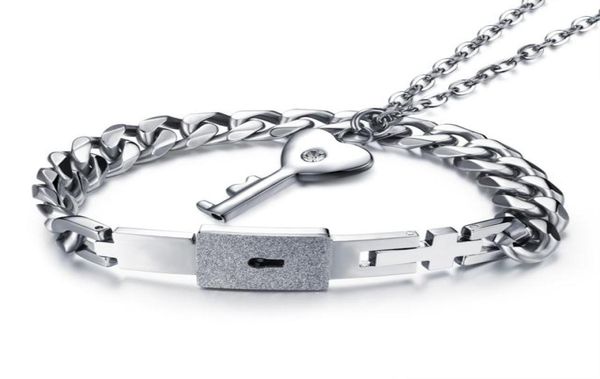 pure titanium lover039s jewelry open heart lock bracelet key pendants necklace bracelets couples jewelry sets valentine0391922332, Silver
pure titanium lover039s jewelry open heart lock bracelet key pendants necklace bracelets couples jewelry sets valentine0391922332, Silver