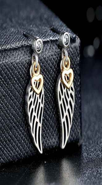 love & guidance angle wing dangle earrings in sterling silver with 14k gold hearts elegant p style earrings for women er0261588641, Golden;silver
love & guidance angle wing dangle earrings in sterling silver with 14k gold hearts elegant p style earrings for women er0261588641, Golden;silver