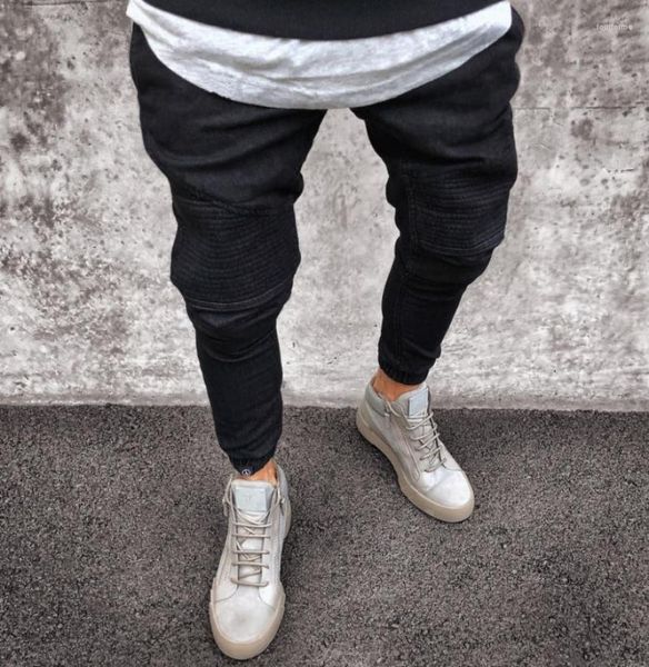 men distressed jeans pleated skinny biker trousers black blue denim for male slim fit hip hop pant1556539
men distressed jeans pleated skinny biker trousers black blue denim for male slim fit hip hop pant1556539