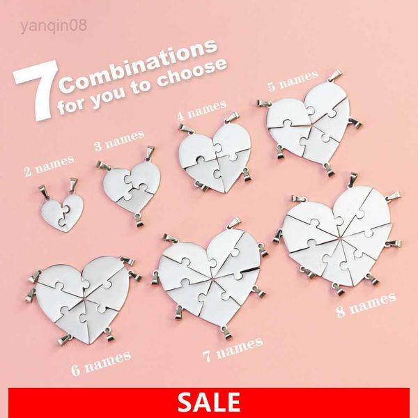 pendant necklaces personalized 5 stars reviews stainless steel heart shape splicing pendant necklace custom family gifts hkd230712, Silver
pendant necklaces personalized 5 stars reviews stainless steel heart shape splicing pendant necklace custom family gifts hkd230712, Silver
