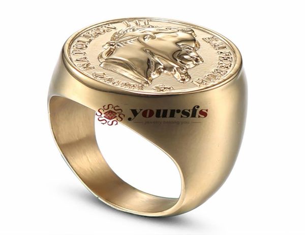 yoursfs men stamp gold round stainless steel napoleon vintage french coin ring5263591, Golden;silver
yoursfs men stamp gold round stainless steel napoleon vintage french coin ring5263591, Golden;silver