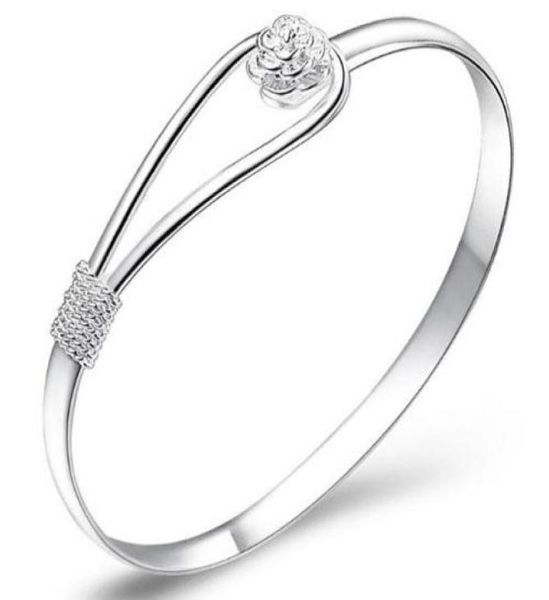 20 off30 sterling silver bangle bracelet with flower good crystal silver color ship6402780, Black
20 off30 sterling silver bangle bracelet with flower good crystal silver color ship6402780, Black
