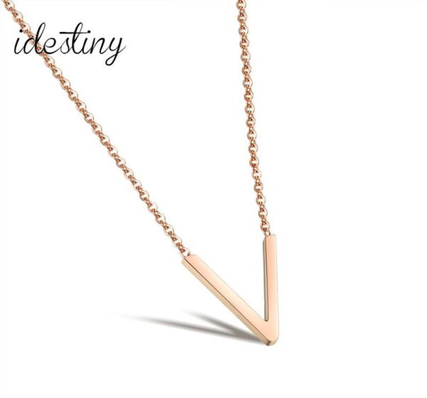 1111 rose gold color plated stainless steel initial letter v necklace for women classical design jewelery party bijoux gift4836811, Silver
1111 rose gold color plated stainless steel initial letter v necklace for women classical design jewelery party bijoux gift4836811, Silver