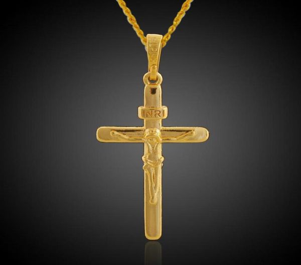 classic jewelry jesus cross pendant 18k yellow gold filled crucifix pendant chain7783286, Silver
classic jewelry jesus cross pendant 18k yellow gold filled crucifix pendant chain7783286, Silver