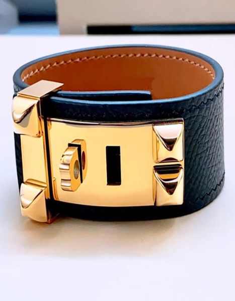 brand jewerlry genuine leather collier bracelet for women rivet stainless steel bracelet5489143, Golden;silver
brand jewerlry genuine leather collier bracelet for women rivet stainless steel bracelet5489143, Golden;silver