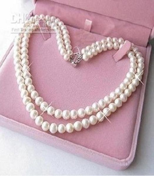 fine 2row 78mm white tahitian pearl necklace 1703918inches 14k8328278, Silver
fine 2row 78mm white tahitian pearl necklace 1703918inches 14k8328278, Silver