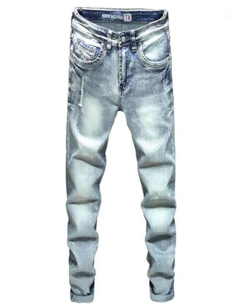 men039s jeans brand men ripped light blue stretch slim fit spring and autumn streetwear fashion pockets desinger male denim tro3430600
men039s jeans brand men ripped light blue stretch slim fit spring and autumn streetwear fashion pockets desinger male denim tro3430600
