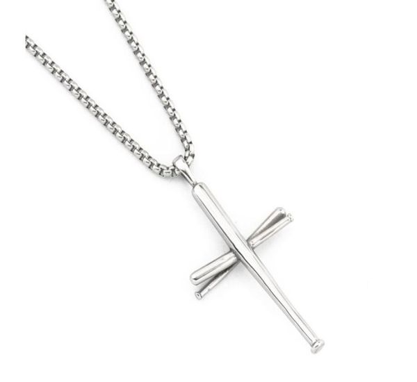 european fashion baseball bat cross hips hops necklace stainless steel stainless steel baseball cross pendant necklace for women m9875076, Silver
european fashion baseball bat cross hips hops necklace stainless steel stainless steel baseball cross pendant necklace for women m9875076, Silver