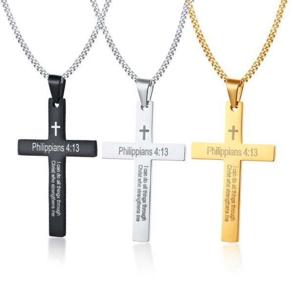philippians 413 strength bible verse cross pendant necklace in stainless steel8139444, Silver
philippians 413 strength bible verse cross pendant necklace in stainless steel8139444, Silver