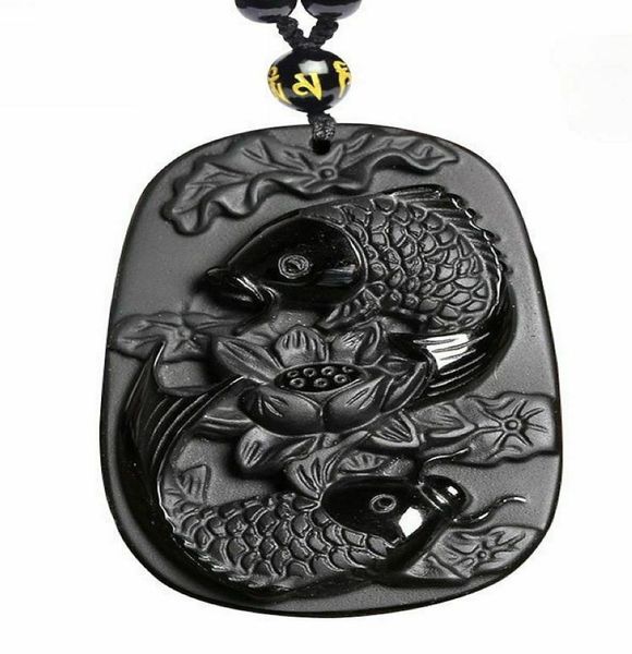 natural obsidian pisces lotus fish koi necklace amulet pendant with bead chain8146649, Silver
natural obsidian pisces lotus fish koi necklace amulet pendant with bead chain8146649, Silver