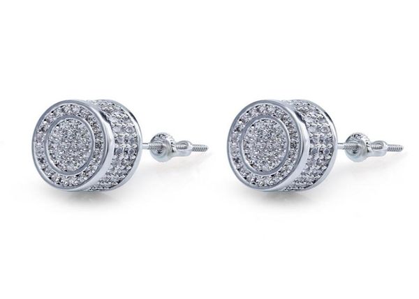 925 sterling silver iced out cz premium diamond cluster zirconia round screw back stud earrings for men hip hop jewelry 327 q24863285, White
925 sterling silver iced out cz premium diamond cluster zirconia round screw back stud earrings for men hip hop jewelry 327 q24863285, White