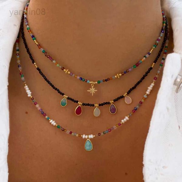 pendant necklaces bohemian colorful natural stone black agate collar fashionable charm water drop pendant necklace man women banquet party c, Silver
pendant necklaces bohemian colorful natural stone black agate collar fashionable charm water drop pendant necklace man women banquet party c, Silver