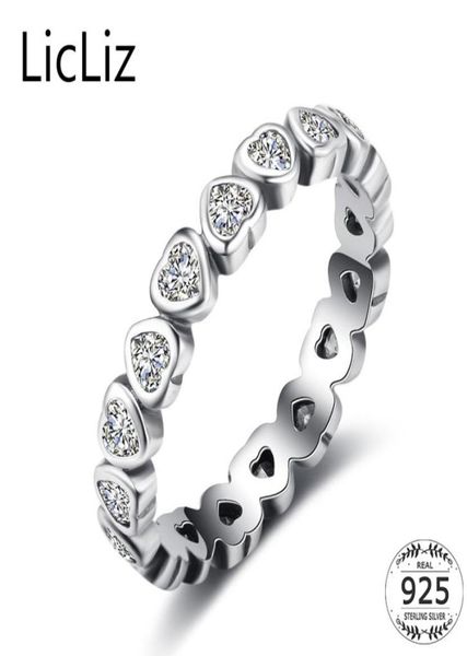 licliz 925 sterling silver heart ring women micro pave cubic zirconia eternity ring forever wedding band stackable rings lr0475 y15380330, Slivery;golden
licliz 925 sterling silver heart ring women micro pave cubic zirconia eternity ring forever wedding band stackable rings lr0475 y15380330, Slivery;golden