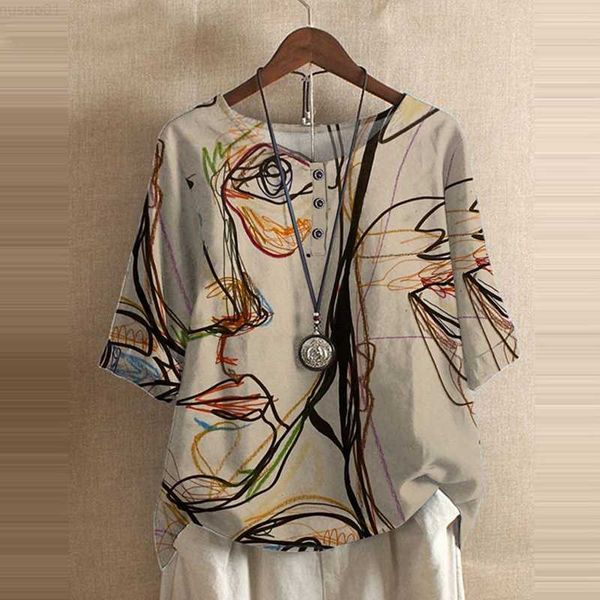 women's blouses shirts fashion floral printed women blouse shirt summer casual o neck pullover half sleeve elegant slim streetwear par, White
women's blouses shirts fashion floral printed women blouse shirt summer casual o neck pullover half sleeve elegant slim streetwear par, White