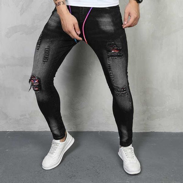 designer jeans trendy jeans, male beggars, elastic tight slim-fit pants, new perforated patch jeans, long pants, Blue
designer jeans trendy jeans, male beggars, elastic tight slim-fit pants, new perforated patch jeans, long pants, Blue