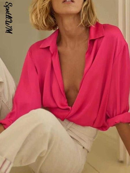 women's blouses shirts woman vintage solid satin blouse shirts female fashion casual long sleeve button up shirt 2022 ladies chic pink, White
women's blouses shirts woman vintage solid satin blouse shirts female fashion casual long sleeve button up shirt 2022 ladies chic pink, White