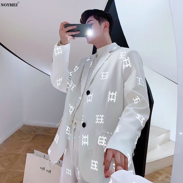 men s suits blazers noymei future design sense highly reflective pattern fashionable lapel solid color men s suit coat spring male blazer wa, White;black
men s suits blazers noymei future design sense highly reflective pattern fashionable lapel solid color men s suit coat spring male blazer wa, White;black