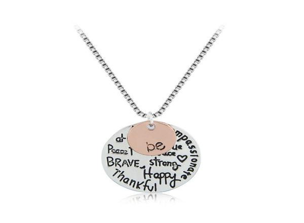 twotone quotbequot graffiti friend brave happy strong thankfull lettering charm round pendant necklaces for women039s fas9784411, Silver
twotone quotbequot graffiti friend brave happy strong thankfull lettering charm round pendant necklaces for women039s fas9784411, Silver