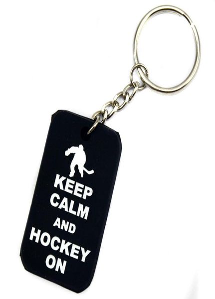 50pcs keep calm and hockey on silicone dog tag keychain debossed logo filled in color promotion gift4659714, Black 
50pcs keep calm and hockey on silicone dog tag keychain debossed logo filled in color promotion gift4659714, Black