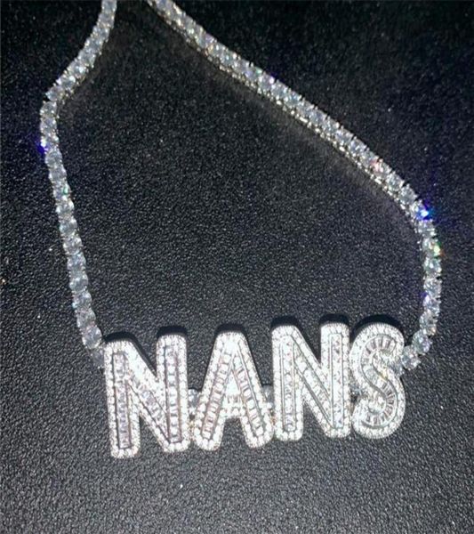 hip hop baguette initial letters custom name pendant necklace 4mm tennis chain pendants necklaces mens cz cubic zircon rock jewelr3186376, Silver
hip hop baguette initial letters custom name pendant necklace 4mm tennis chain pendants necklaces mens cz cubic zircon rock jewelr3186376, Silver