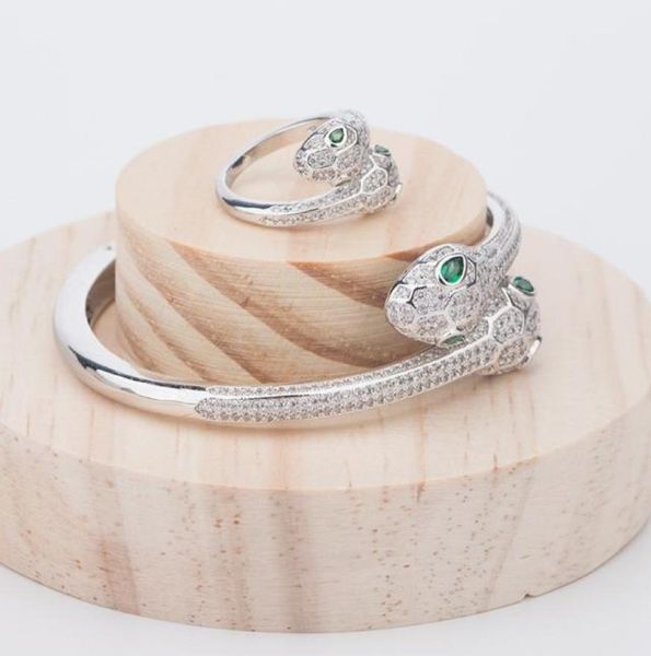 new fashion brand jewelry sets lady brass full diamond green eyes double heads serpent 18k gold bracelets rings sets (1sets)6849267, Silver
new fashion brand jewelry sets lady brass full diamond green eyes double heads serpent 18k gold bracelets rings sets (1sets)6849267, Silver