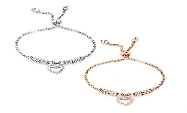 adjustable gold plated 316l stainless steel heart charm bracelet for women jewelry zircon3315933, Black
adjustable gold plated 316l stainless steel heart charm bracelet for women jewelry zircon3315933, Black