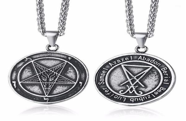 assorted style satanic jewelry lucifer pentagram baphomet amulet goat satan wiccan satanism pendant necklace stainless steel28239945827, Silver
assorted style satanic jewelry lucifer pentagram baphomet amulet goat satan wiccan satanism pendant necklace stainless steel28239945827, Silver