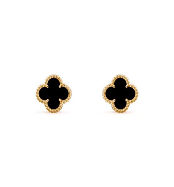 designer earrings 14k gold stud earrings black agate fourleaf clovers female medium size clip earpin valentine039s day lucky l1881727, Golden;silver
designer earrings 14k gold stud earrings black agate fourleaf clovers female medium size clip earpin valentine039s day lucky l1881727, Golden;silver