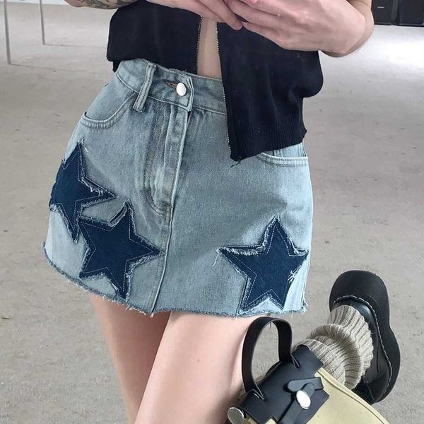 summer new 2023 american ins star a-line half-length dress for spicy girls high waist slim denim short skirt trend, Black
summer new 2023 american ins star a-line half-length dress for spicy girls high waist slim denim short skirt trend, Black