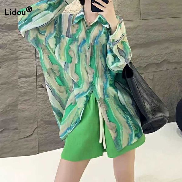 women's blouses shirts korean polo-neck temperament chiffon shirt for female fashion casual single-breasted printed blouse summer women, White
women's blouses shirts korean polo-neck temperament chiffon shirt for female fashion casual single-breasted printed blouse summer women, White