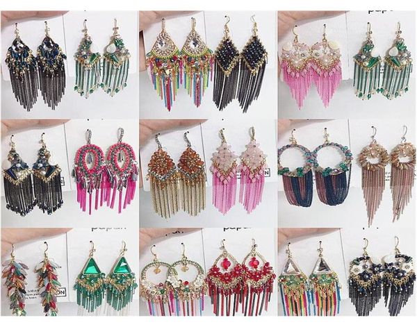 luxury retro long crystal tassel bohemian earrings celebrity style handmade tassel earrings mix jewelry wholes for women hdljk7194785, Silver
luxury retro long crystal tassel bohemian earrings celebrity style handmade tassel earrings mix jewelry wholes for women hdljk7194785, Silver