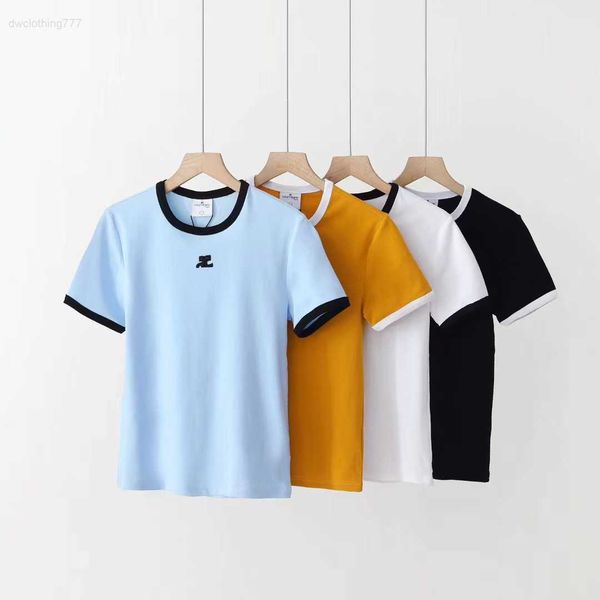 french niche brand courreges jennie with embroidered contrasting collar casual shorts, White
french niche brand courreges jennie with embroidered contrasting collar casual shorts, White