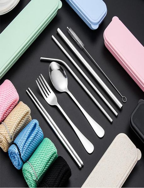 stainless steel flatware set portable cutlery set for outdoor travel picnic dinnerware set metal straw with box and bag kitchen ut9534524
stainless steel flatware set portable cutlery set for outdoor travel picnic dinnerware set metal straw with box and bag kitchen ut9534524