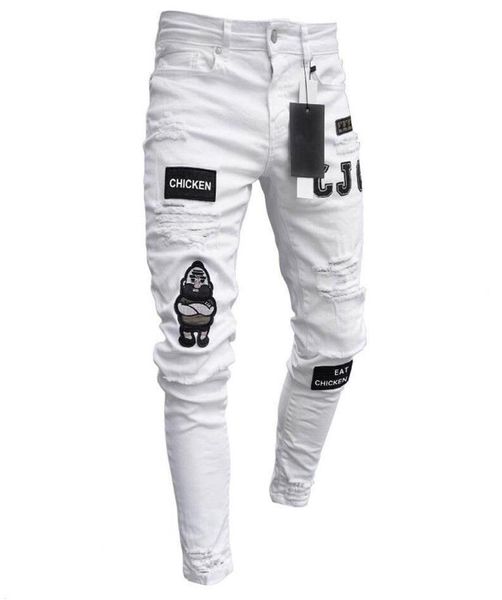 patchwork biker embroidery print jeans 3 styles men stretchy ripped skinny destroyed hole taped slim fit denim scratched high qual3625869, Blue
patchwork biker embroidery print jeans 3 styles men stretchy ripped skinny destroyed hole taped slim fit denim scratched high qual3625869, Blue