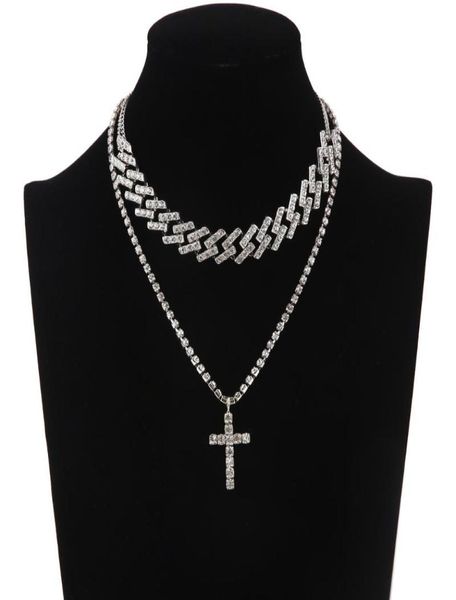 chains iced out cuban link chain necklace set cross pendant jewelry for women rhinestone choker luxury bling hip hop jewellery7596621, Silver
chains iced out cuban link chain necklace set cross pendant jewelry for women rhinestone choker luxury bling hip hop jewellery7596621, Silver