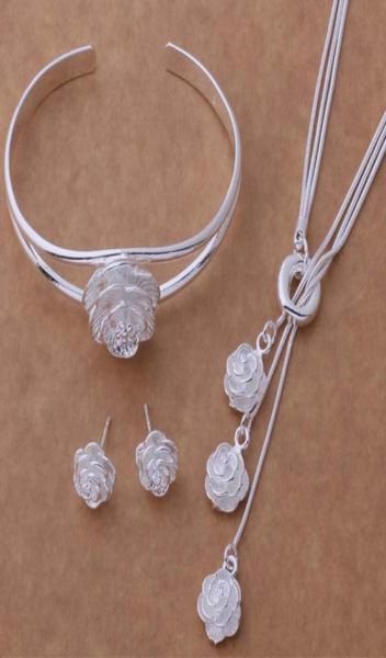 silverplated necklace earrings bracelet suit rose shaped jewelry threepiece suit nice wedding dinner party accessories women nic6198271, Silver
silverplated necklace earrings bracelet suit rose shaped jewelry threepiece suit nice wedding dinner party accessories women nic6198271, Silver