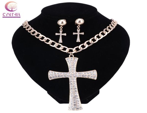 gold silver cross crystal pendant fashion elegant jewelry set for women girls choker necklace earring collier femme9795417, Black
gold silver cross crystal pendant fashion elegant jewelry set for women girls choker necklace earring collier femme9795417, Black