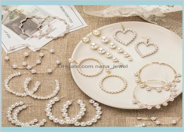hie womens pearl hoop earrings for women heart long circle earring fashion jewelry geometric kolczyki earing drop delivery 2021 wi1567872, Golden;silver
hie womens pearl hoop earrings for women heart long circle earring fashion jewelry geometric kolczyki earing drop delivery 2021 wi1567872, Golden;silver