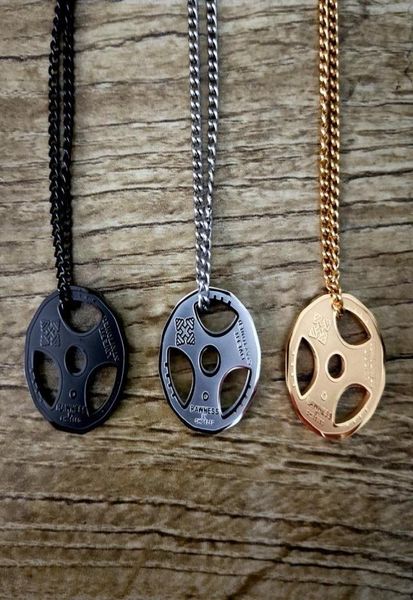 pendant necklaces 18kgp stainless steel barbell necklace for womenmen gold round fitness equipment chain jewelry5150440, Silver
pendant necklaces 18kgp stainless steel barbell necklace for womenmen gold round fitness equipment chain jewelry5150440, Silver