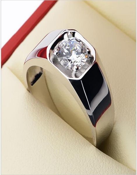 925 pure silver ring wide male finger ring 18k 1 karat synthetic diamond ring platinum male ring lovers gifts engagement or weddin9004306, Golden;silver
925 pure silver ring wide male finger ring 18k 1 karat synthetic diamond ring platinum male ring lovers gifts engagement or weddin9004306, Golden;silver