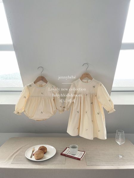 family matching outfits spring autumn shirt cute cotton embroidery dress baby girl floral romper mother daughter matching sisters look cloth, Blue
family matching outfits spring autumn shirt cute cotton embroidery dress baby girl floral romper mother daughter matching sisters look cloth, Blue