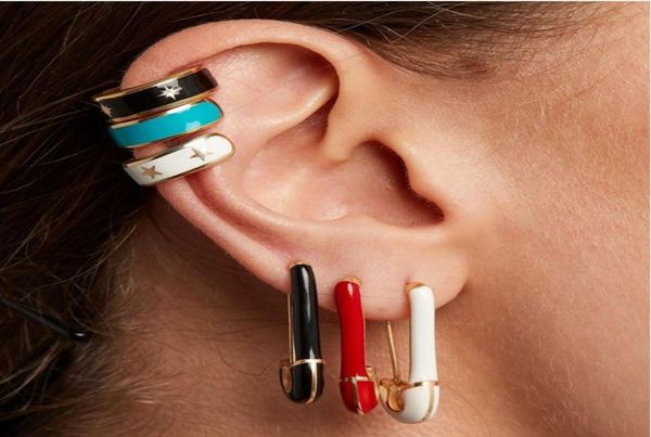 gold color blue black red white 4 colors enamel safety pin earring trendy fashion women jewelry5191485, Golden;silver
gold color blue black red white 4 colors enamel safety pin earring trendy fashion women jewelry5191485, Golden;silver