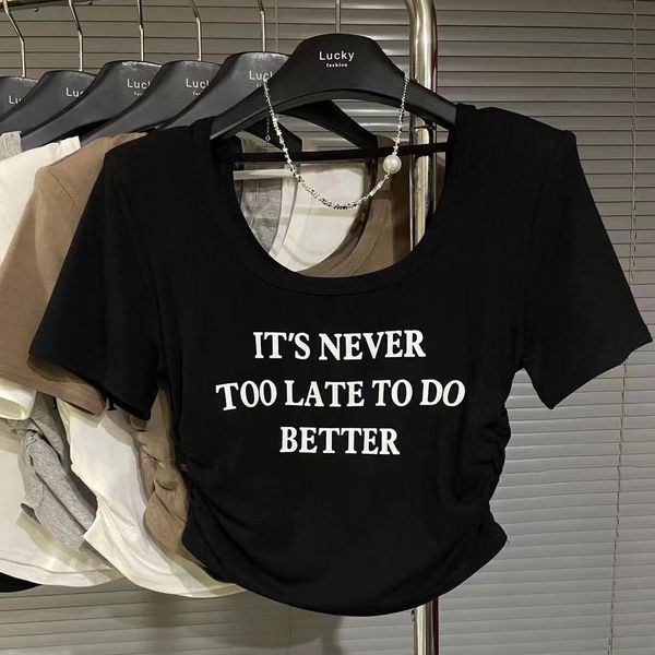 women's tshirt letter crop y2k cros t shirt american retro short sleeve tees summer tshirt korean folds 90s clothes 2023 230711, White
women's tshirt letter crop y2k cros t shirt american retro short sleeve tees summer tshirt korean folds 90s clothes 2023 230711, White